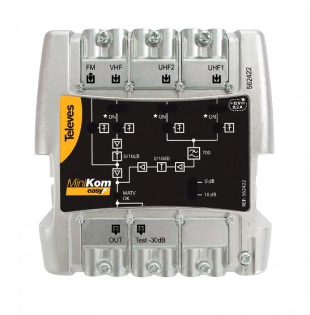 Centrale larga banda Televes MiniKom EasyF 4 ingressi - 562422 01