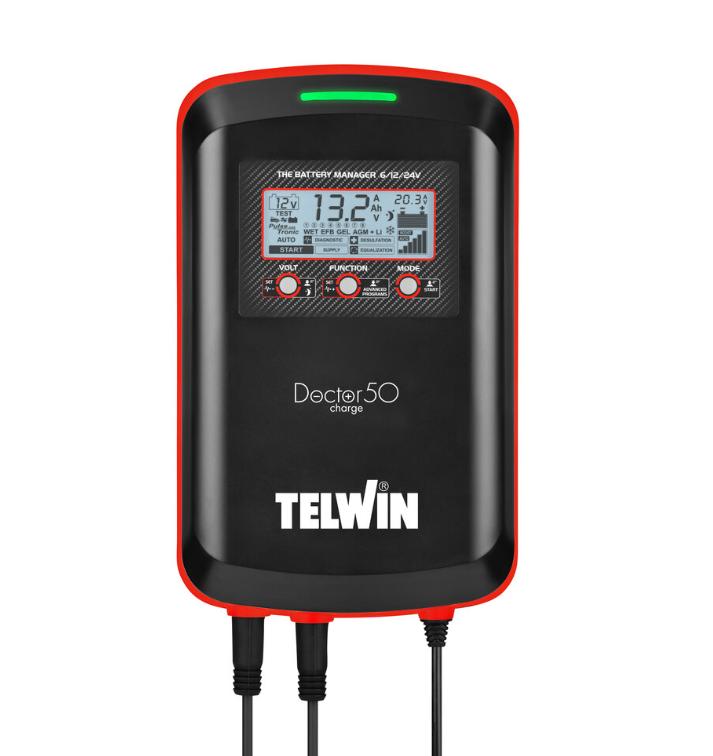 Caricabatterie elettronico multifunzione Telwin Doctor Charge 50 230V 6/12/24V - 807613 02