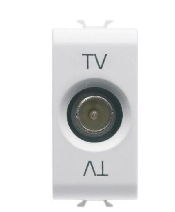 Presa coassiale tv Gewiss Chorusmart classe A bianco satinato - GW15361 01