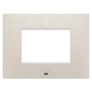 Placca ego smart  gw16003snb - 3 posti beige naturale churosmart