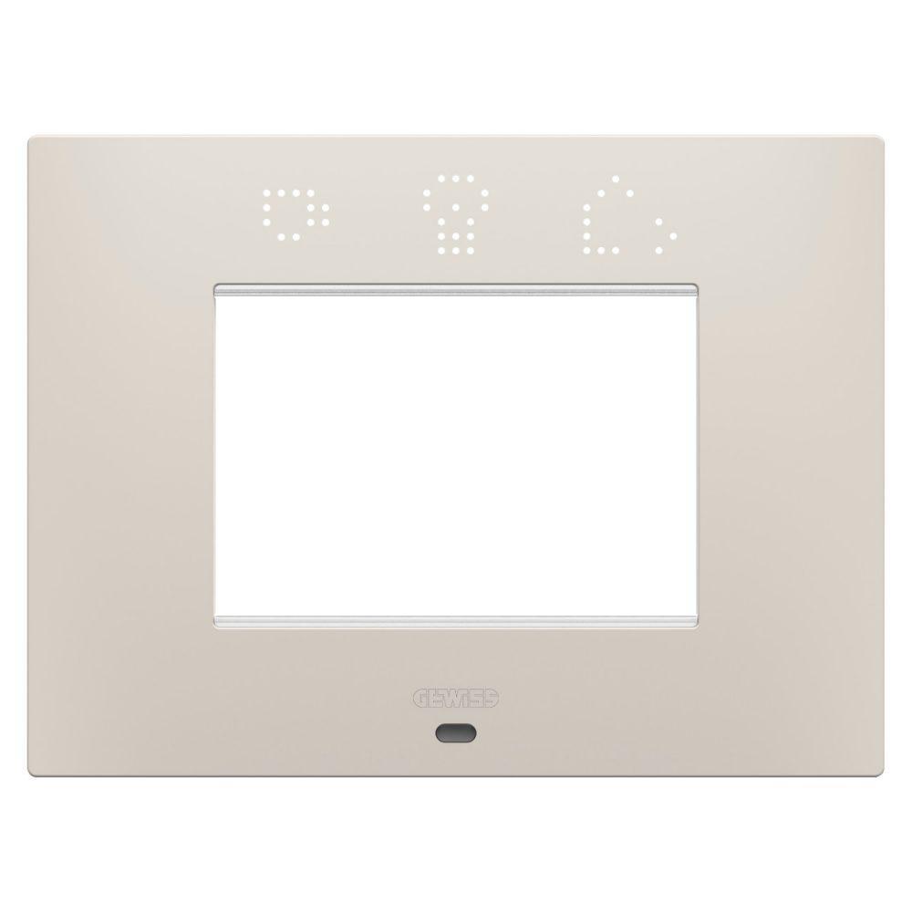 Placca Ego smart Gewiss GW16003SNB - 3 posti beige naturale Churosmart 01