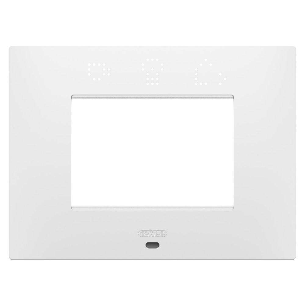 Placca Ego smart Gewiss GW16003SPW - 3 posti bianco satinato 01