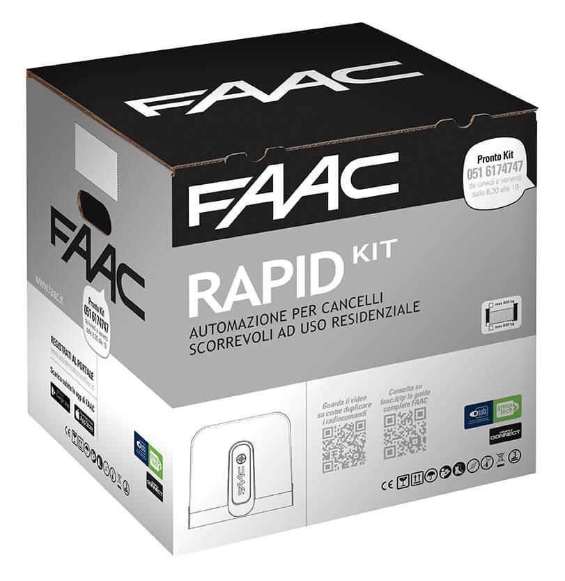 faac faac rapid kit autmazione elettromeccanica 24v safe&green fino a 400kg 1059995 - foto 1