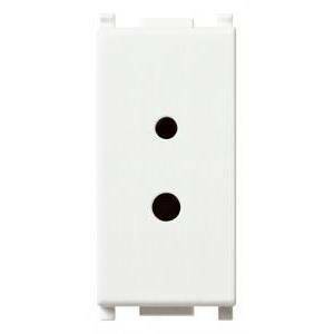 Plana presa polarizzata 2 poli 6a 24v colore bianco 14331