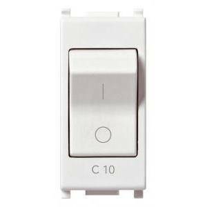 Plana interruttore automatico magnetotermico 1 polo c10 120-230v colore bianco 14404.10