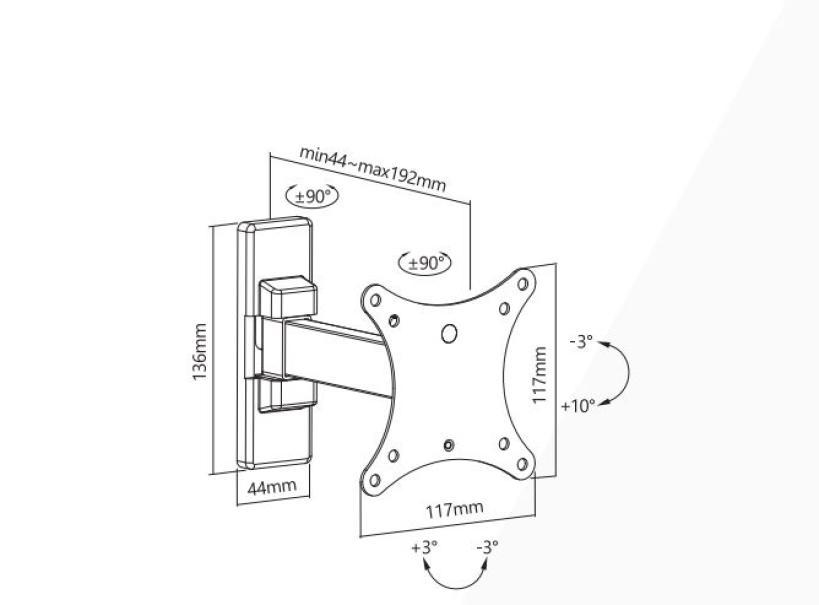 Supporto per tv Flat Gbs Elettronica ELB-1023/2 10-23 pollici 20Kg - 42862 03