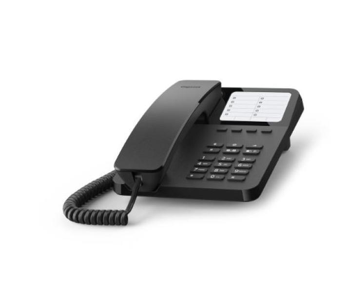 Telefono a filo Gigaset da tavolo con 4 tasti di chiamata rapida nero - DESK400BLACK 02