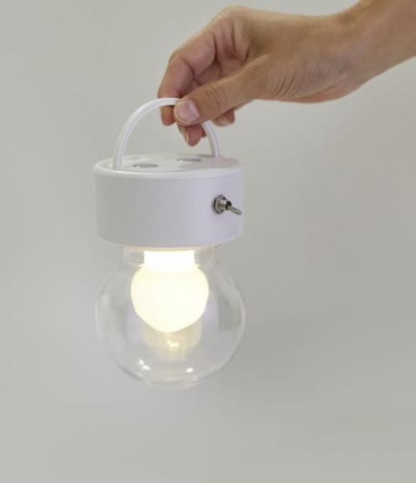 Lampada led Balvi Gifts portatile a batteria con maniglia, luce calda -bianco - 27246 03