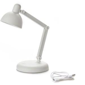 Lampada da tavolo led balvi gifts flexo ricaricabile bianco -27245