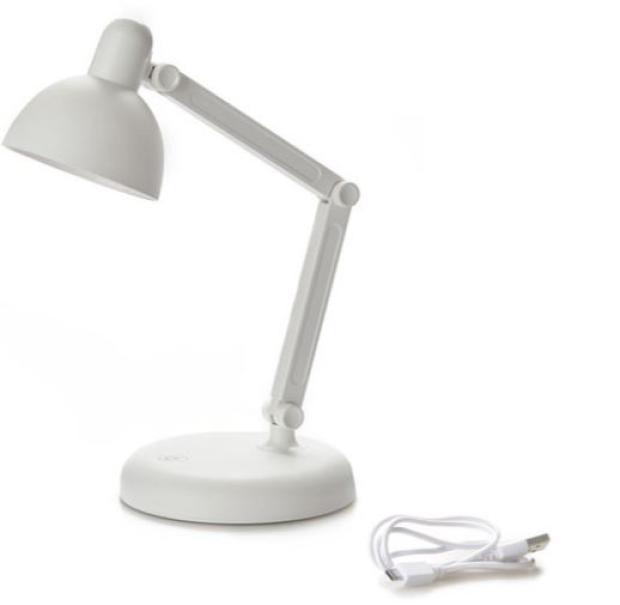 Lampada da tavolo led Balvi Gifts Flexo ricaricabile bianco -27245 01