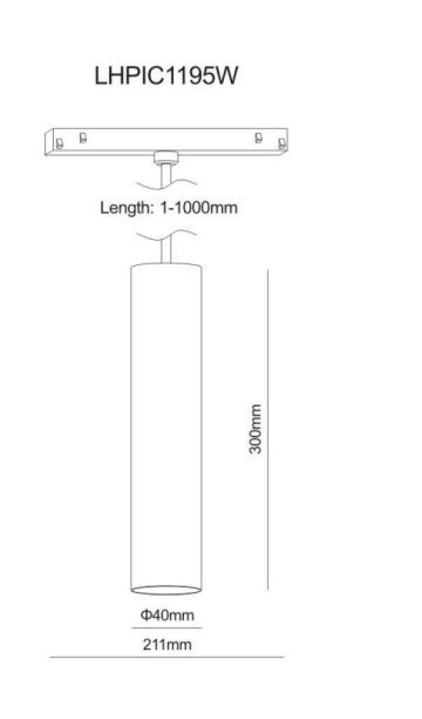 Sospensione led Lighthouse da binario 5w 3000K 48Vdc - LHPIC1195WC 03