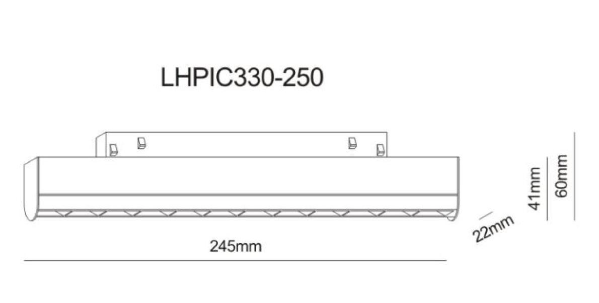 Lampada led Lighthouse Picasso da binario 10W 3000K 48Vdc nero - LHPIC330-250C 02