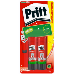 Colla stick henkel pritt grandezza media 22g 2pz - 1445001