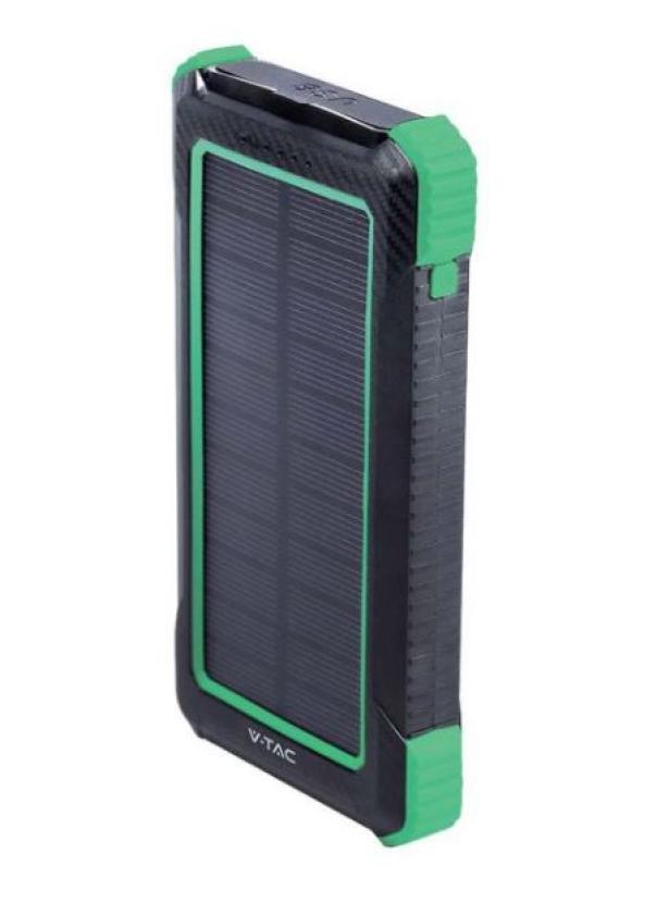 Power bank V-tac 10000mAh caricatore wireless solare nero VT-11111 - 7835 01