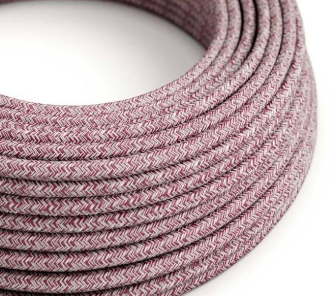 Cavo tessile al metro Creative-Cables Tweed borgogna RS83 2x0,75mm - XZ2RS83 01