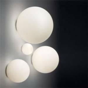 Lampada dioscuri da parete e soffitto bianca diametro 25cm lampadina attacco e27 20w luce calda 0