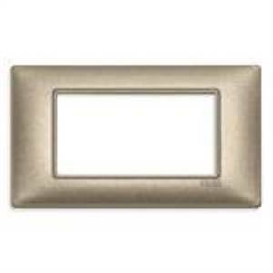 Plana placca 4 moduli metallo colore bronzo metallizzato 14654.70