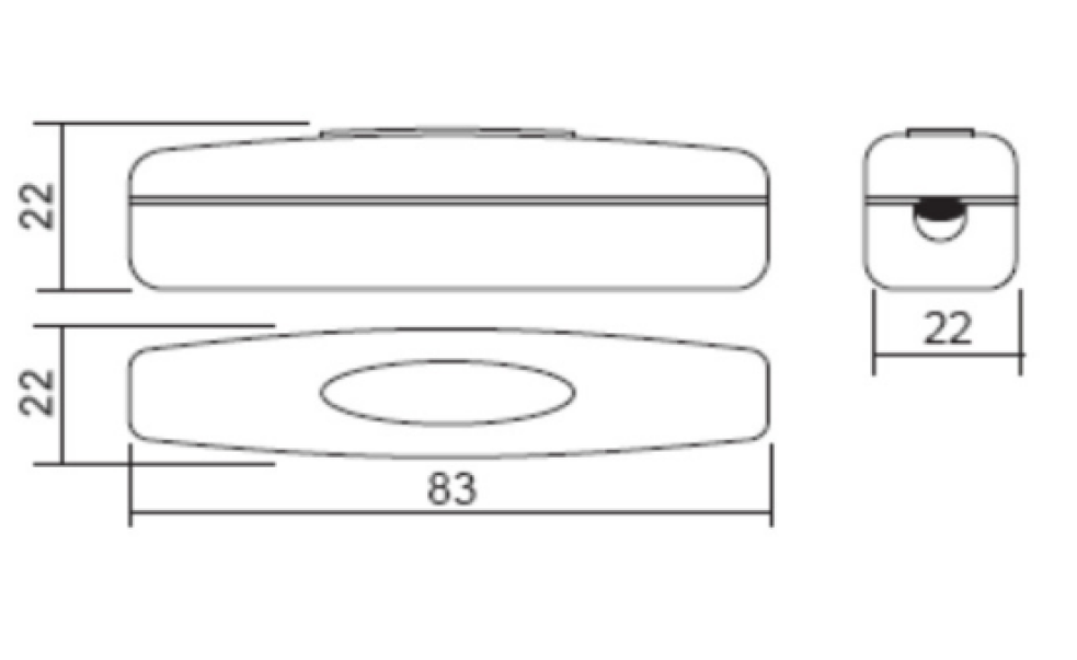 Dimmer led ad interruttore Relco Snello Led 22x83x22mm nero - RL7150/LED 02