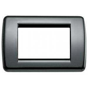 Idea placca rondo' 3 moduli  colore nero 16753.11