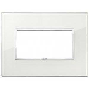 Eikon evo placca 4 moduli cristallo colore bianco diamante 21654.70