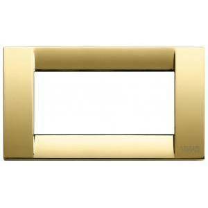 Idea placca 4 moduli colore oro lucido 16734.32