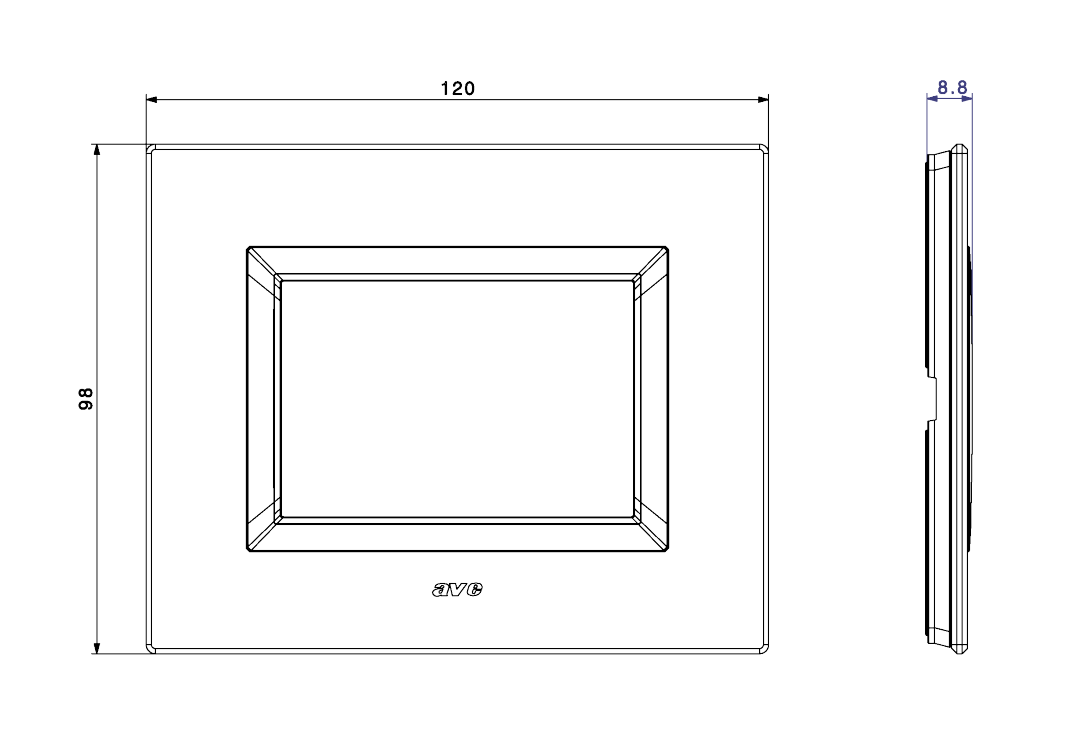 Placca AVE Vera 44 3 moduli bianco - 44PV3BL 02