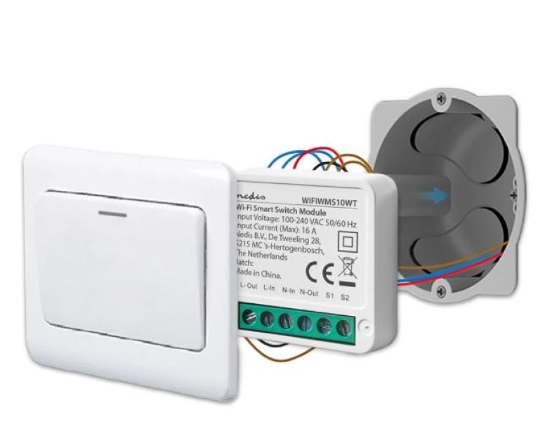 Interruttore di accensione Nedis SmartLife WiFi 3680W 16A - WIFIWMS10WT 04