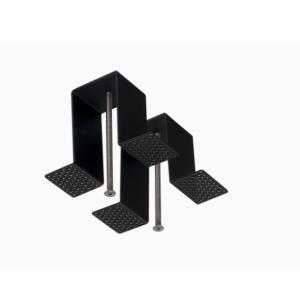 Kit staffe incasso logica klik klak  2 pezzi nero - 41131