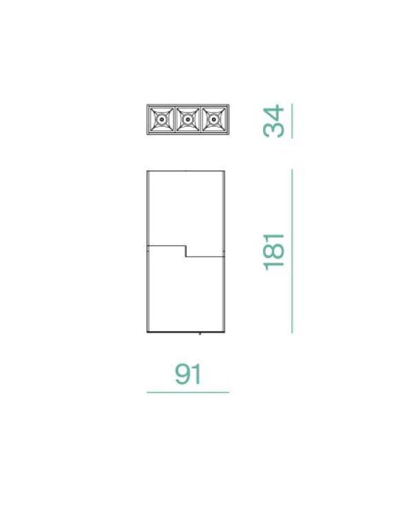 Faretto led Logica Puntiforme Klik Klak orientabile 3W 3000K 24V nero - 41125 03