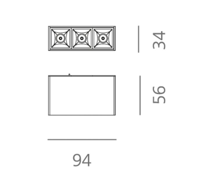 Faretto led Logica puntiforme Klik Klak 4W 3000K 24V sistema magnetico nero - 41119 02