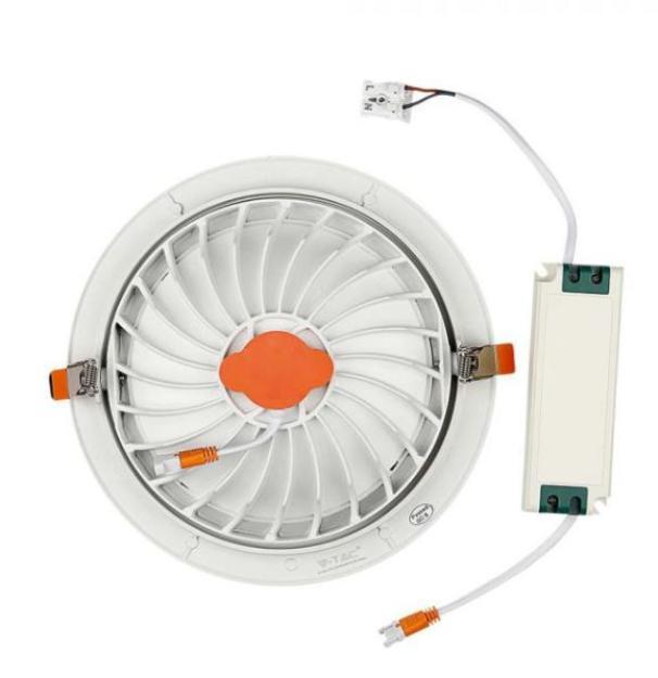 Faretto led da incasso orientabile V-tac 20W 3000K bianco  VT-2-20 - 21842 02