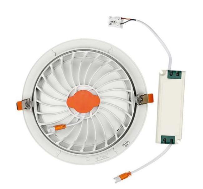 Faretto led da incasso orientabile V-tac 30W 3000K bianco VT-2-30 - 21845 03