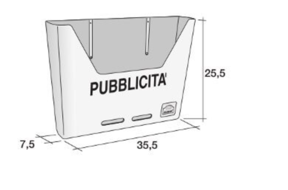 Cassetta per pubblicitu00e0 Alubox Carosello 8x26x36cm ghisa - CAROSELLOGH 02