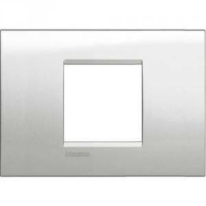 Livinglight  placca 2 moduli color argento lunare lna4819gl