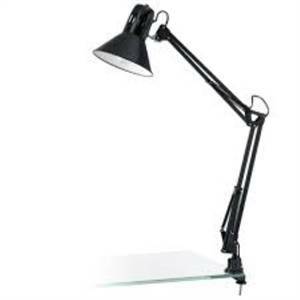 Lampada tavolo firmo colore nero con morsetto 40w attacco e27 90873