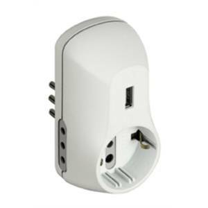 Adattatore corner b3 multiuso a 3 prese con usb s3613du