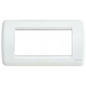 Idea placca rondo' 4 moduli colore bianco 16754.01