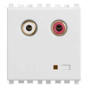 Eikon ingresso audio rca 2 moduli colore bianco 20582.b