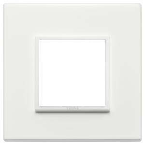 Eikon evo placca 2 moduli alluminio colore bianco totale 21642.17