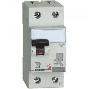 Magnetotermico differenziale ac 1 polo + neutro 30ma 25a 4500ka gc8813ac25