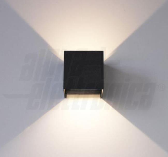 Applique led Alpha Elettronica Unica 6W 3/4/6K IP54 nero - JO480-12CCT 03