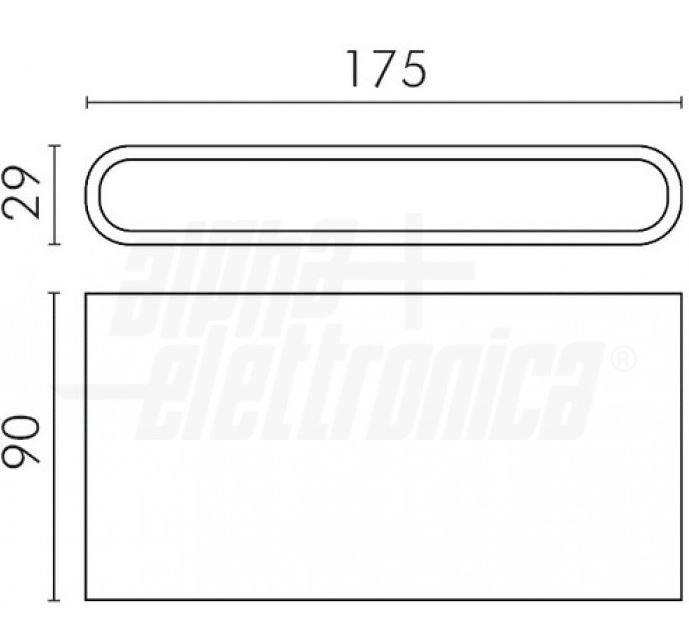 Applique led Alpha Elettronica Twin 12W 3/4/6K IP54 nero - JO480-40CCT 04