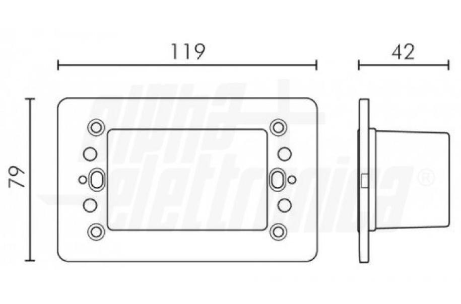 Segnapasso led Alpha Elettronica Magica da incasso per scatola 503 2W 3000K IP65 -JO490WW 03