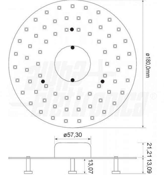 Circolina led Alpha Elettronica 20W 4000K diametro 18cm - LS551/031NW 02