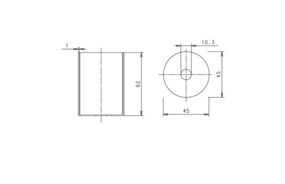 Bicchiere cilindrico FAI attacco E27 62x45 mm rosso - 0149/RS 02