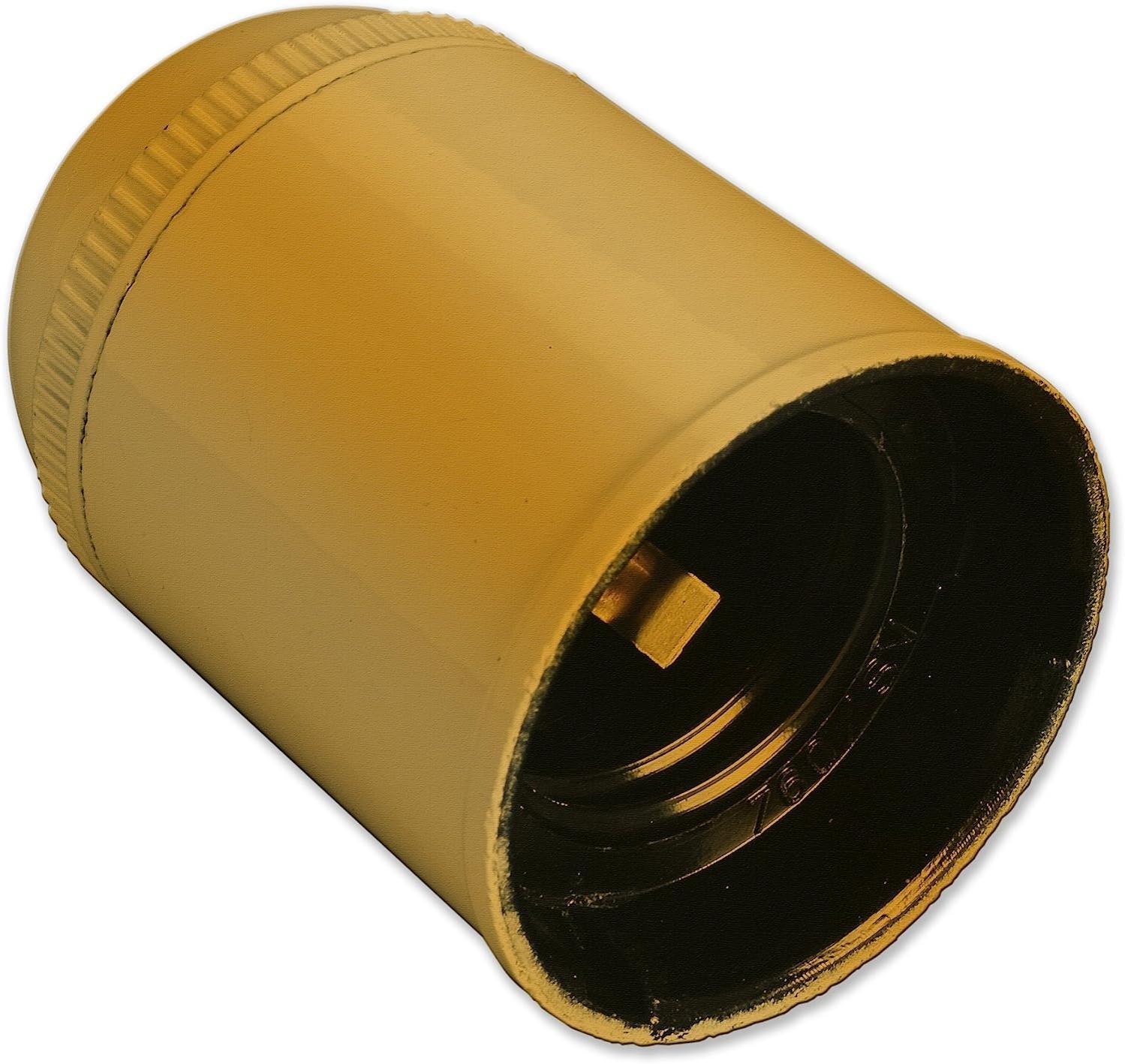 Portalampada liscio Electraline attacco E27 oro - 71119 01