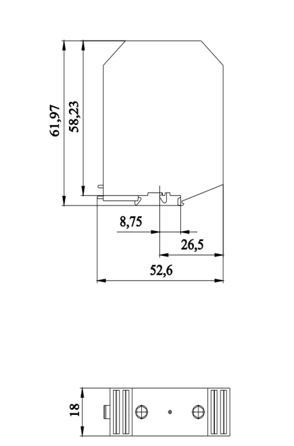 Morsetto a vite Siemens 415A 1000V grigio - 8WH10000AU00 02