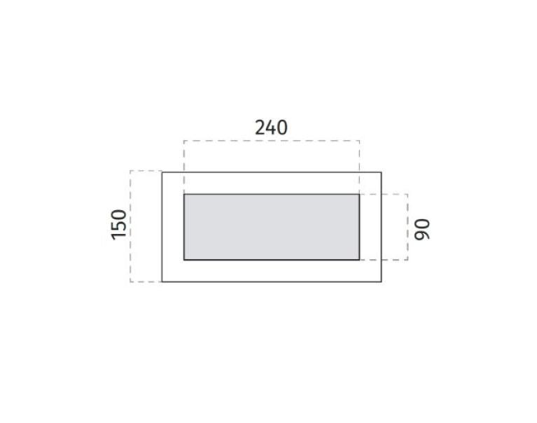 Lampada da parete Belfiore biemissione R7s in ceramica - 8284-57 03