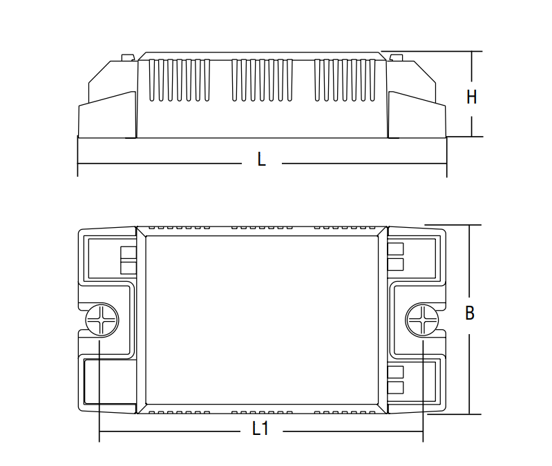 Reattore elettronico multilampada TCI 4-28W 220-240V bianco - 137946HTC 02