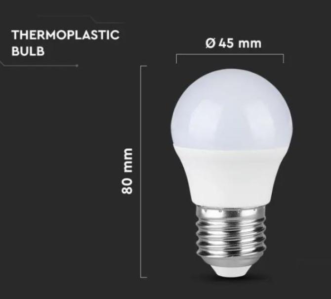 Lampadina led G45 V-tac E27 4,5W 3000K VT-1879N-N -  217407 04